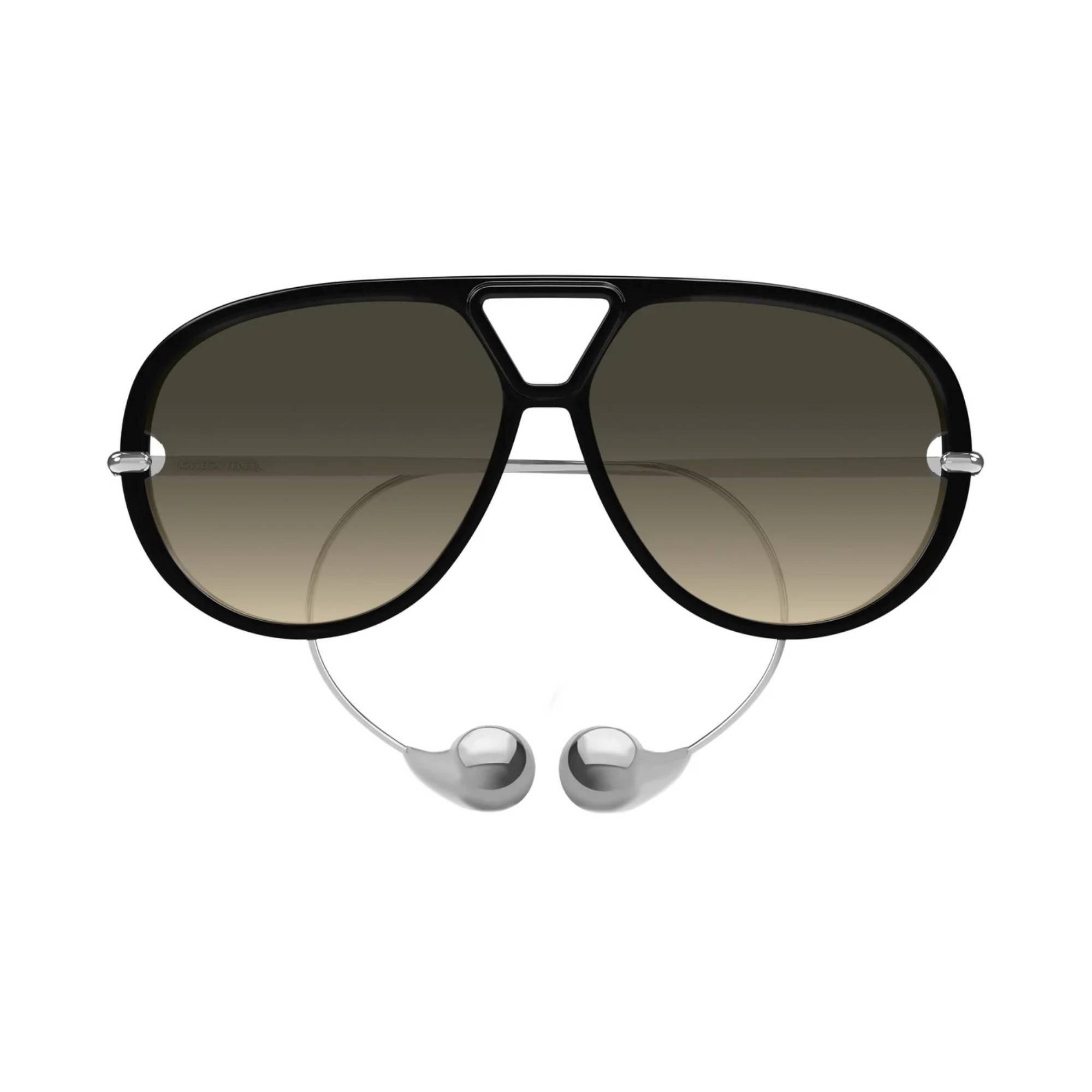 BOTTEGA VENETA 1273S 010 63 Siyah Unisex Güneş Gözlüğü - 3