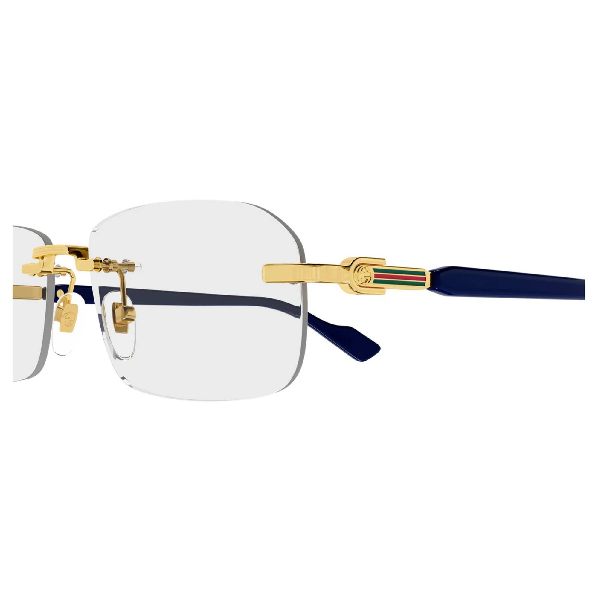 GUCCI 1221O 004 56 Gold Unisex Mavi Filtreli Gözlük - 4