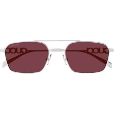 GUCCI 1804S 004 54 Gümüş Unisex Güneş Gözlüğü - 2