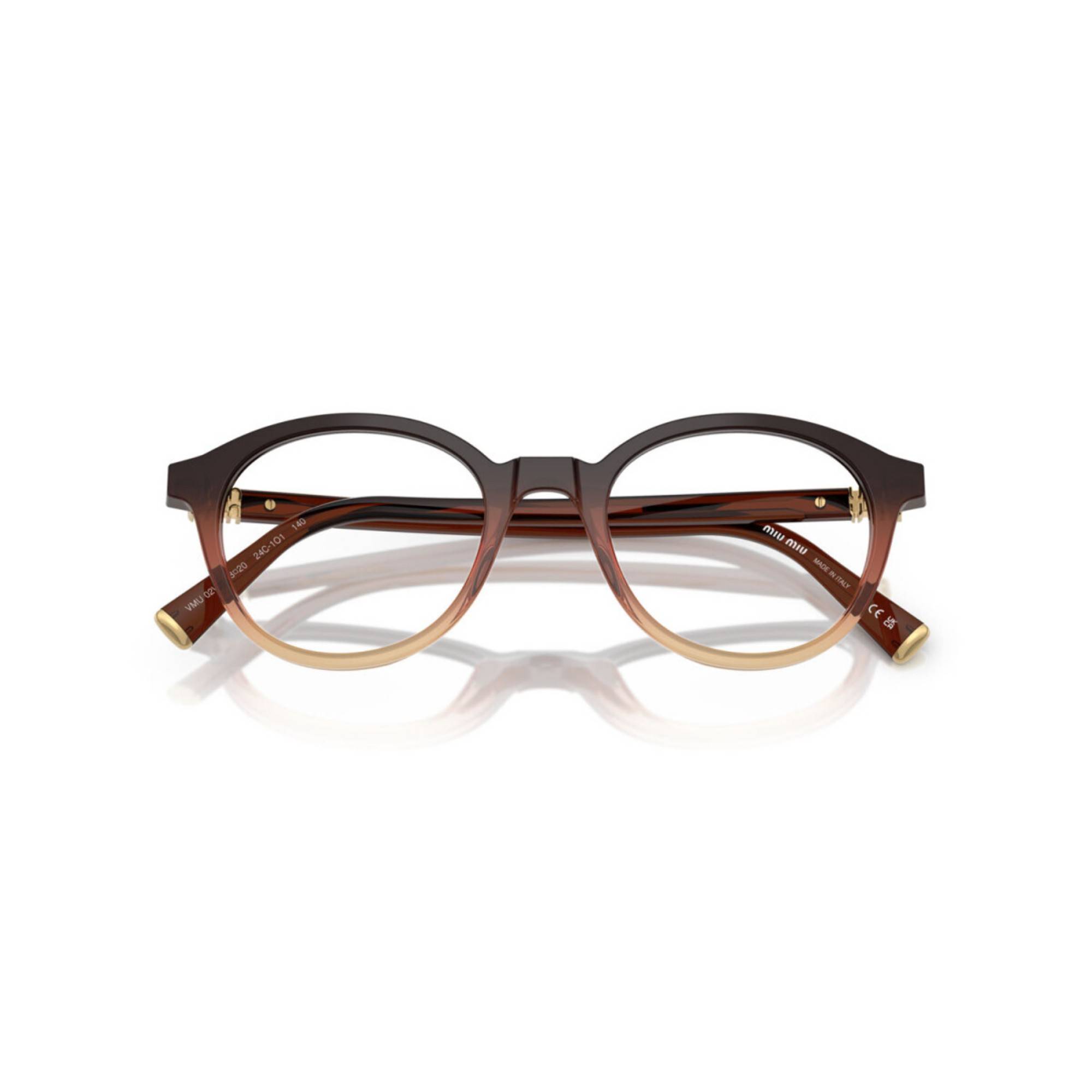 MIU MIU 02WV 24C1O1 50 Kahverengi Kadın Mavi Filtreli Gözlük - 5