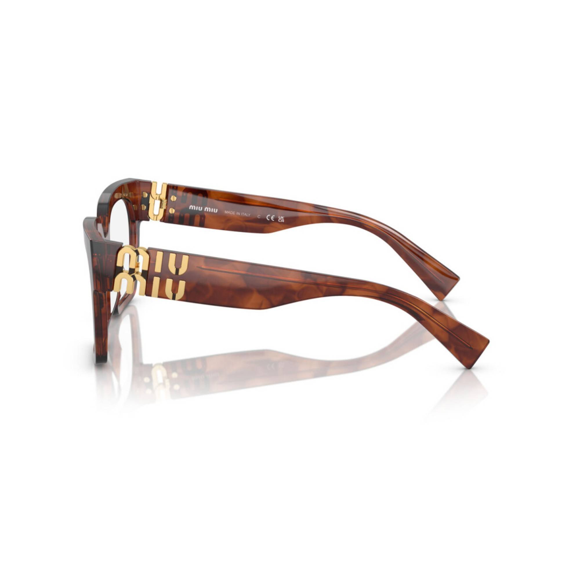 MIU MIU 04UV 11Q1O1 52 Kahverengi Kadın Mavi Filtreli Gözlük - 3