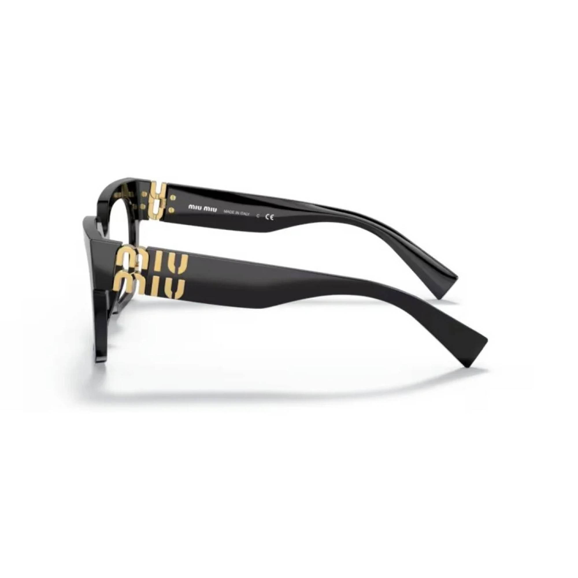 MIU MIU 04UV 1AB1O1 52 Siyah Kadın Mavi Filtreli Gözlük - 4