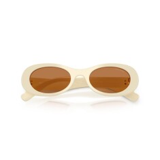 MIU MIU 06ZS 21D90Q 50 Krem Unisex Güneş Gözlüğü - 5