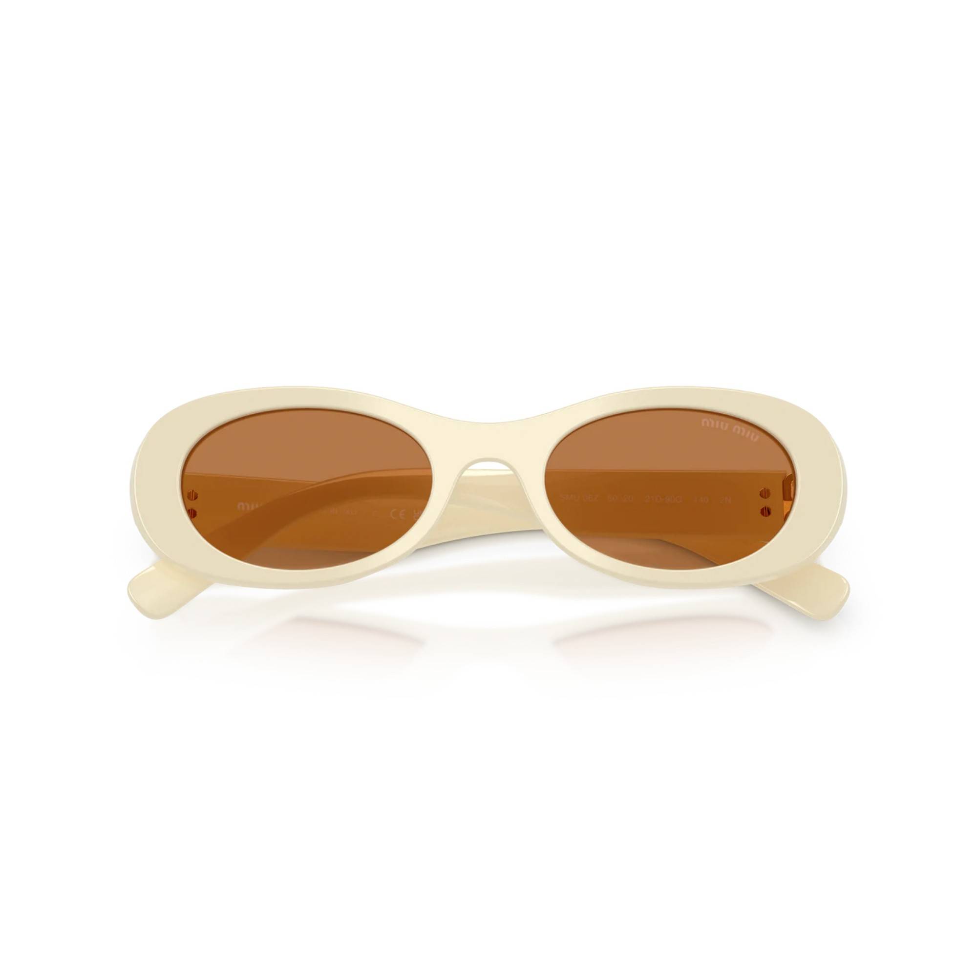 MIU MIU 06ZS 21D90Q 50 Krem Unisex Güneş Gözlüğü - 5