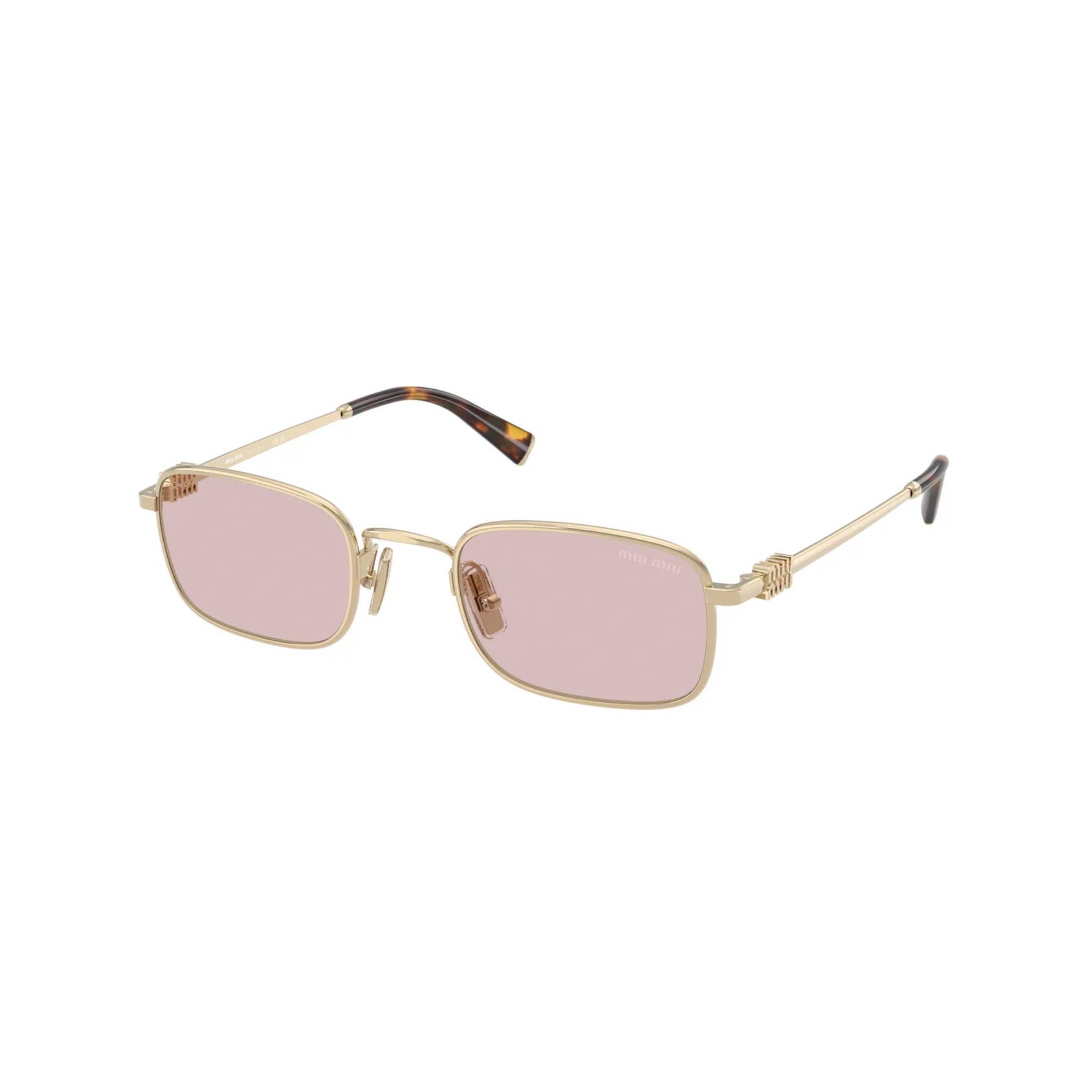 MIU MIU A53S ZVN4I0 49 Gold Unisex Güneş Gözlüğü - 1