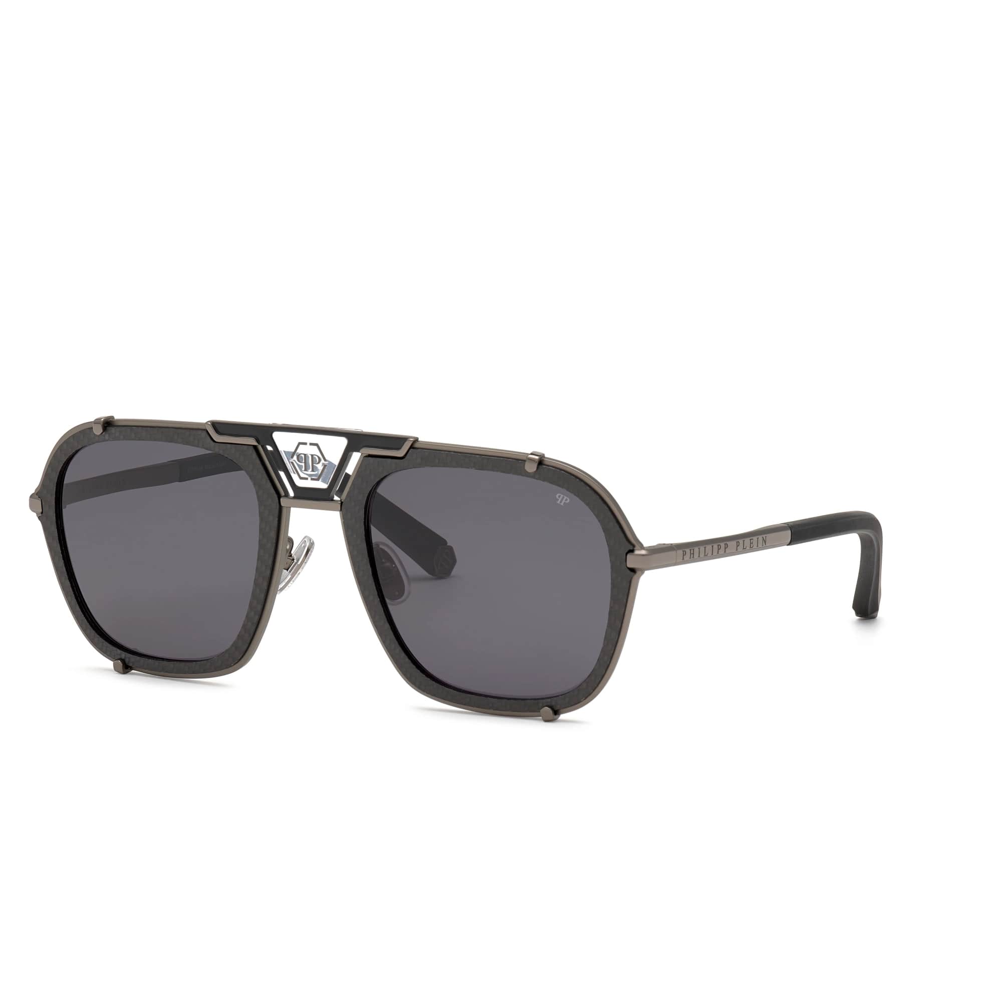 PHILIPP PLEIN SPP010M 0584 55 Siyah Unisex Güneş Gözlüğü - 1