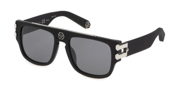 PHILIPP PLEIN SPP011V 703X 55 Siyah Unisex Güneş Gözlüğü - 1