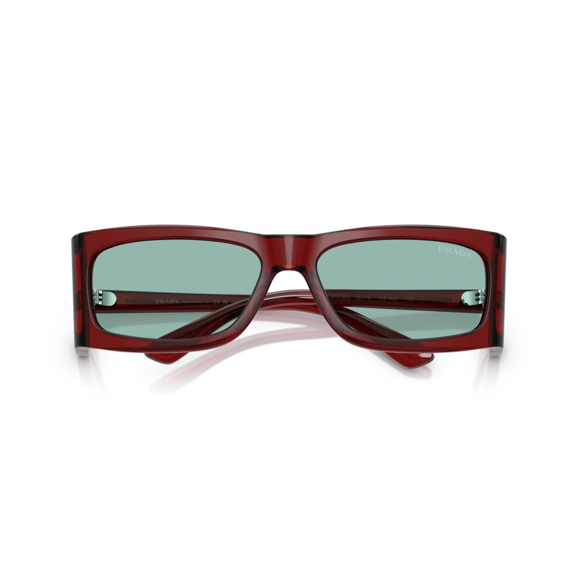 PRADA B03S 12Z40K 56 Bordo Unisex Güneş Gözlüğü - 5