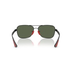 RAY-BAN Scuderia Ferrari 8336M F00271 58 Siyah Unisex Güneş Gözlüğü - 4