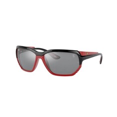 RAY-BAN Scuderia Ferrari 4366M F6766G 61 İki Renk Unisex Güneş Gözlüğü - 2