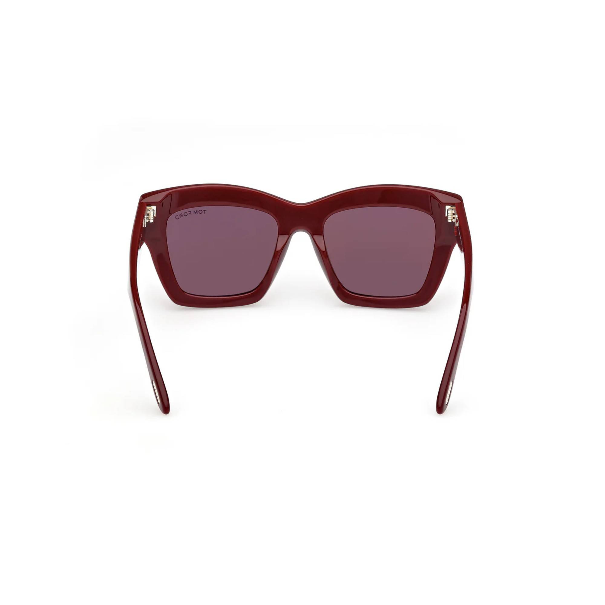 TOMFORD 1191 69E 52 Bordo Kadın Güneş Gözlüğü - 4